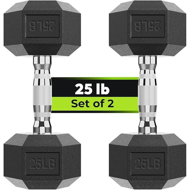 Hex Dumbbell - Rubber Encased Strength Training Hand Weights