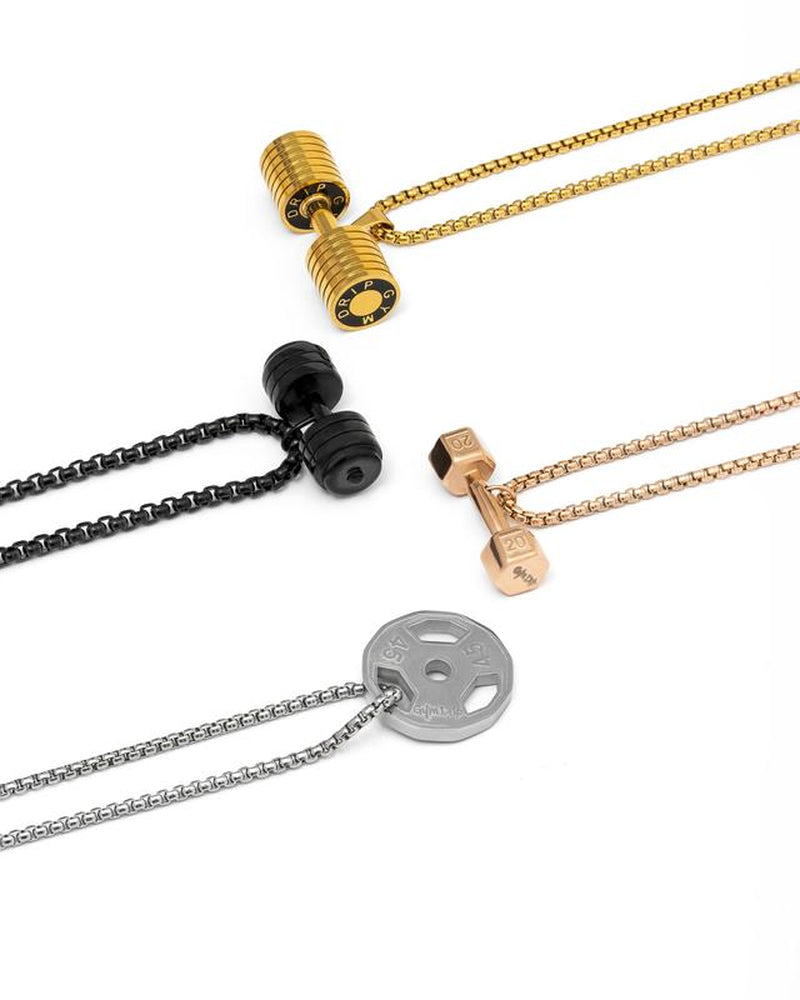 Gym Drip Dumbbell Necklace