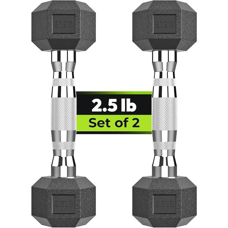 Hex Dumbbell - Rubber Encased Strength Training Hand Weights