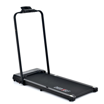 6.2MPH Foldable Portable Treadmill with Handlebar Remote Control, Safety Lock, Easy Storage Options