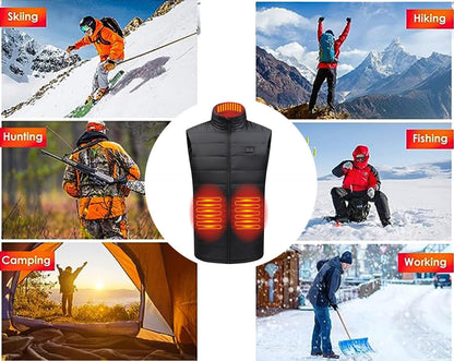 Mens Heated Vest with 3 Heating Level & 9 Heating Zones