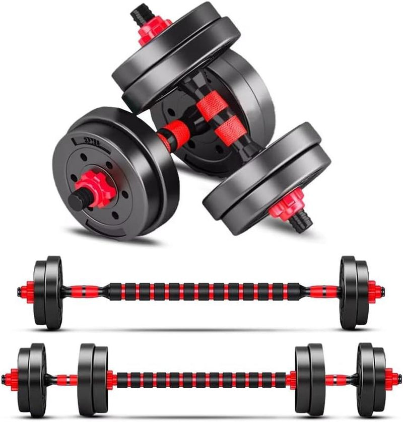 Adjustable-Dumbbells-Sets Convertible to Barbell a Pair of Lightweight for Home Gym