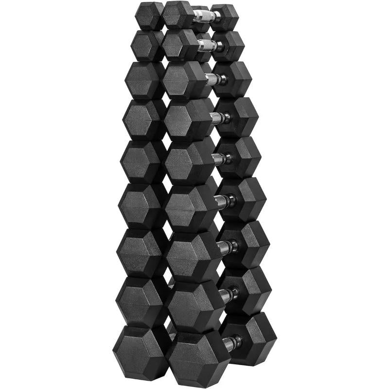 Hex Dumbbell - Rubber Encased Strength Training Hand Weights