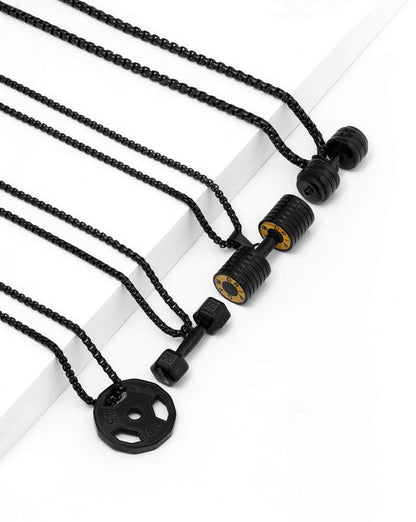 Gym Drip Dumbbell Necklace