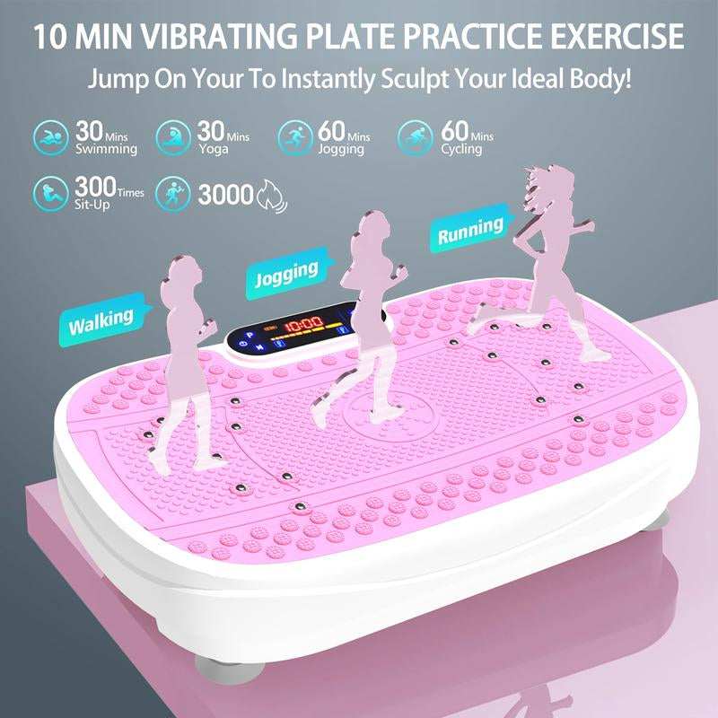 Vibration Plate Fitness Platform Exercise Machine Vibrating Shaking Full Body Shaker Workout 