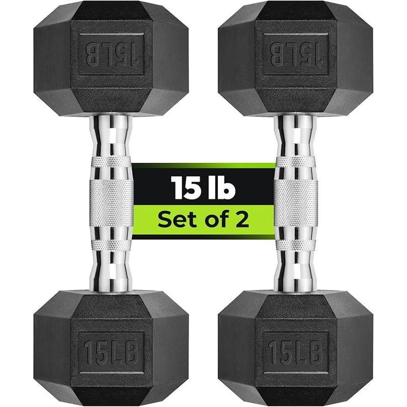 Hex Dumbbell - Rubber Encased Strength Training Hand Weights