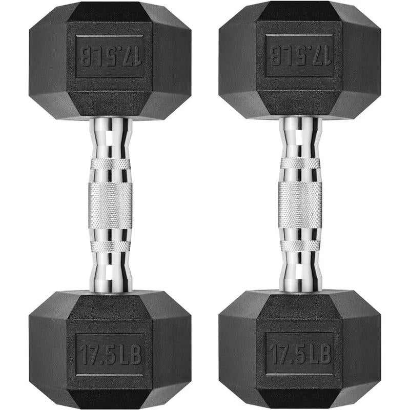 Hex Dumbbell - Rubber Encased Strength Training Hand Weights