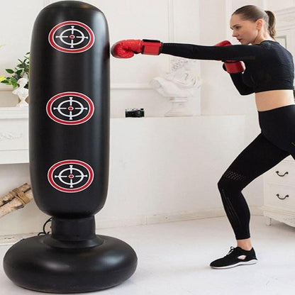 Punching Bag, Tumbler Boxing Column for Fitness, Inflatable Boxing Column