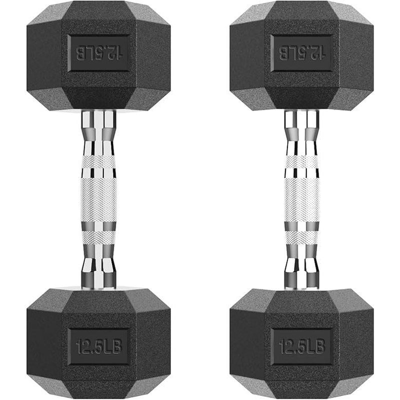 Hex Dumbbell - Rubber Encased Strength Training Hand Weights