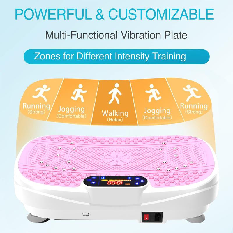 Vibration Plate Fitness Platform Exercise Machine Vibrating Shaking Full Body Shaker Workout 